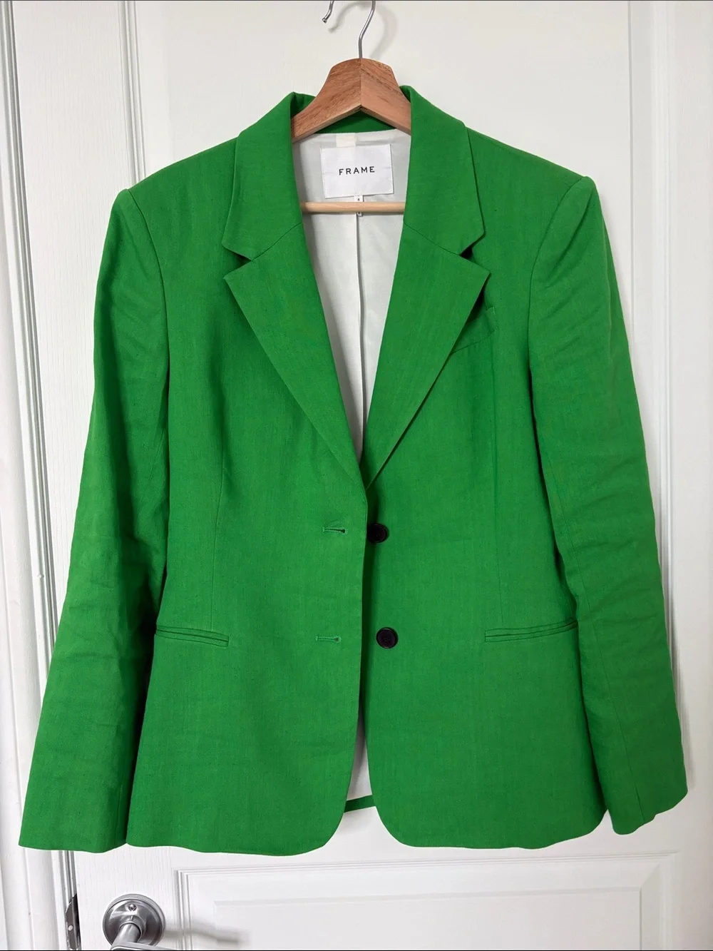 Frame Denim Bright Green Tailored Blazer size 4 - Picture 1 of 7